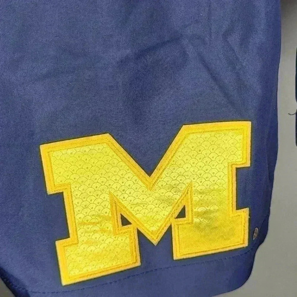 GameDay Michigan Wolverings Blue & White Stripped Hooded Lightweight Jacket Sz M - Picture 10 of 10